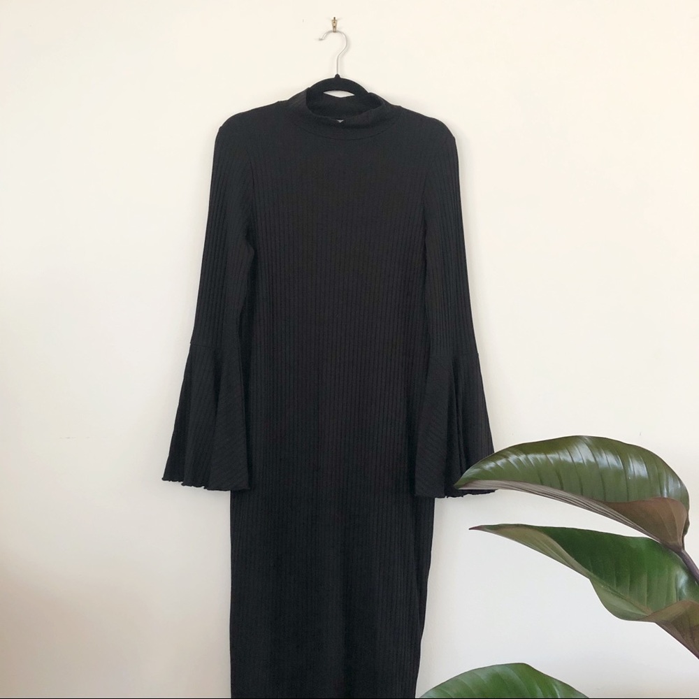 ASOS Midi Bodycon Dress with Flared Sleeves
